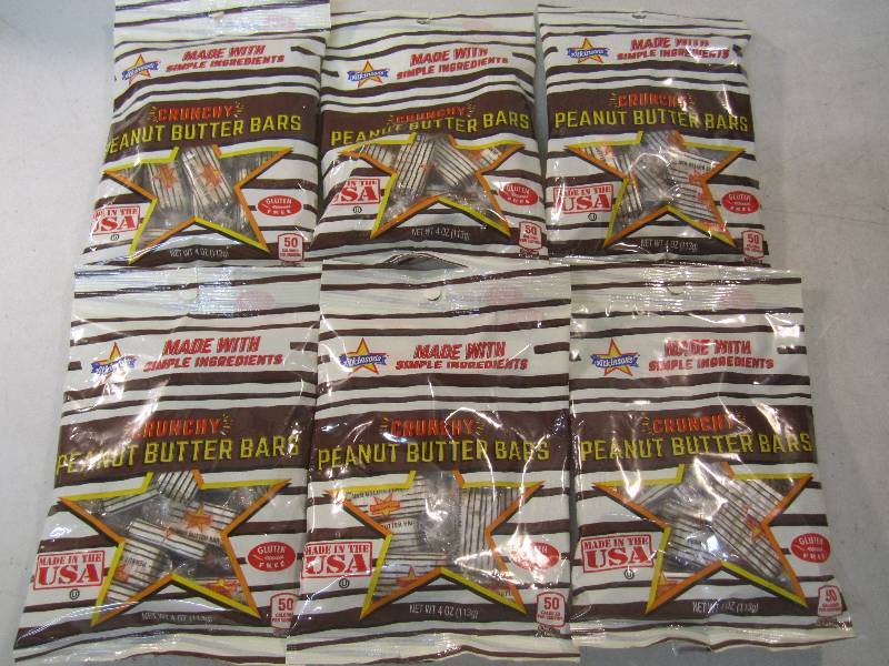lot 208 image: 6 Bags of Crunchy Peanut Butter Bar...