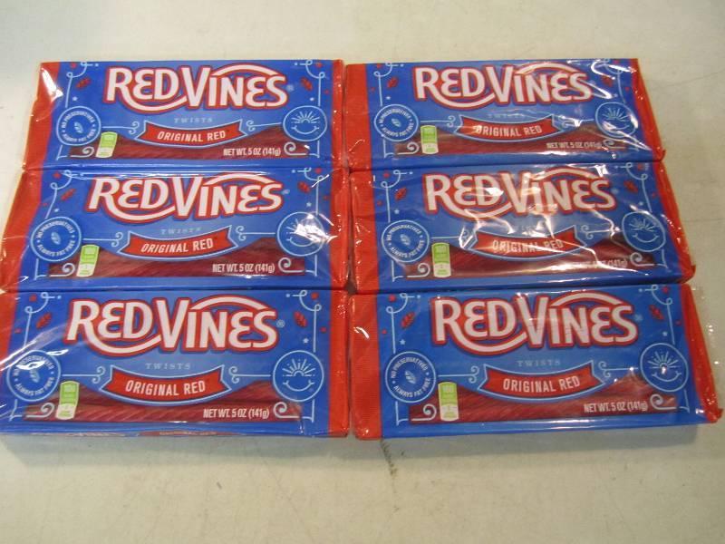 lot 209 image: 6 Packs of Red Vines Original Red T...
