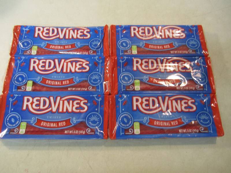 lot 210 image: 6 Packs of Red Vines Original Red T...