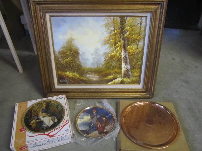 lot 236 image: Framed Painting 2 - 8.5 Norman Roc...