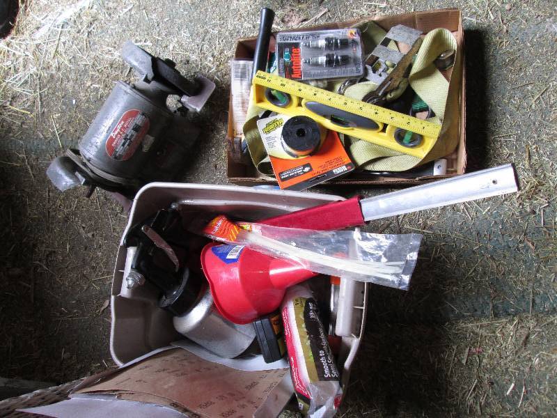 Dayton grinder and assorted tools a...