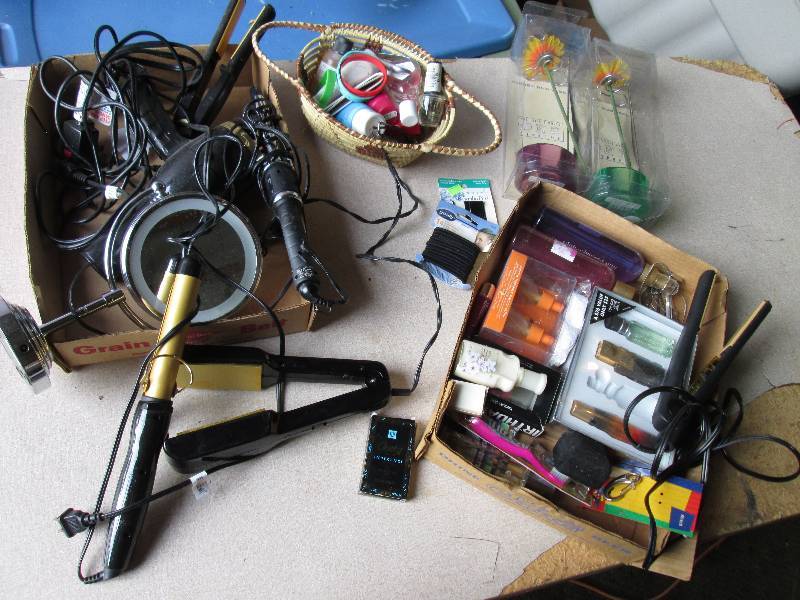 Lot of hair and manicure items...