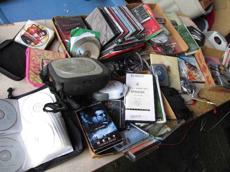 Huge lot of DVDs and music, large v...