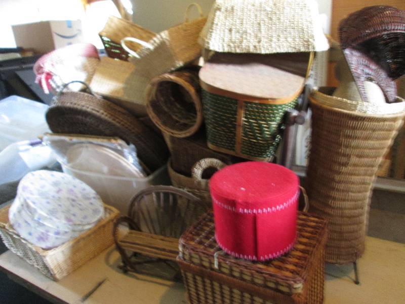 Large lot of baskets...