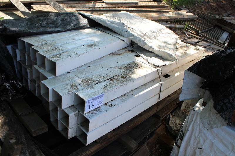 lot 15 image: Lot of (Approximately 36) PVC Posts