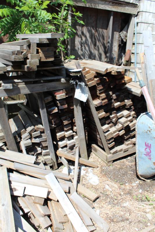 lot 54 image: Lot of misc. red cedar 2x4