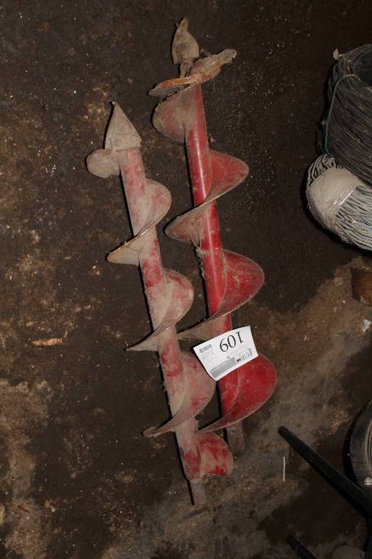 lot 109 image: Lot of (2) Fence Post Auger Bits