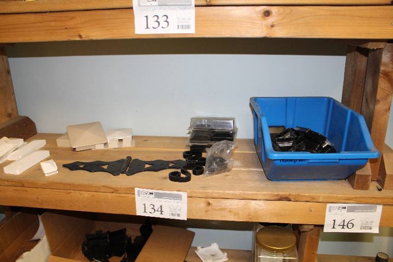 lot 134 image: Fence Supplies - Caps, Brackets, Hinges, And More