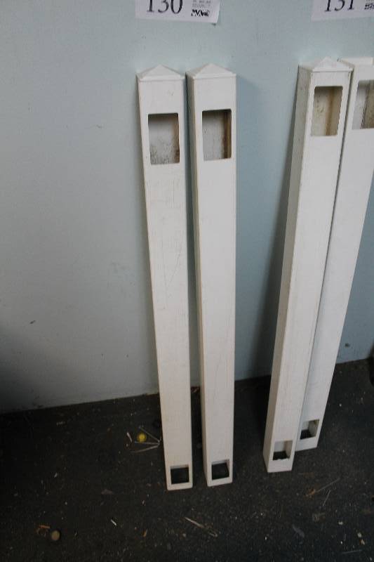 lot 130 image: Lot of (2) PVC Gate Posts