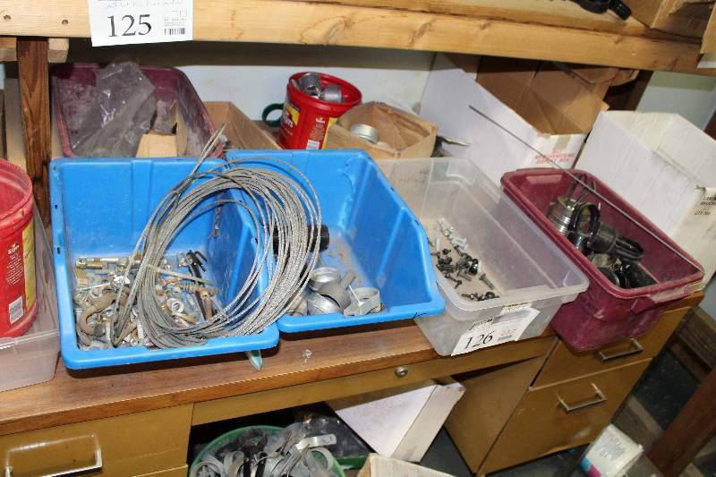 lot 126 image: Fence Hardware - Straps, Caps, Wire, And More