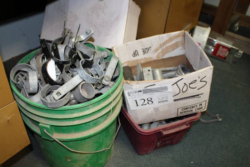 lot 128 image: Fence Hardware - Straps, Caps, And More
