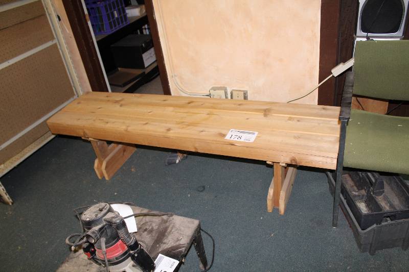 lot 178 image: Wood Bench