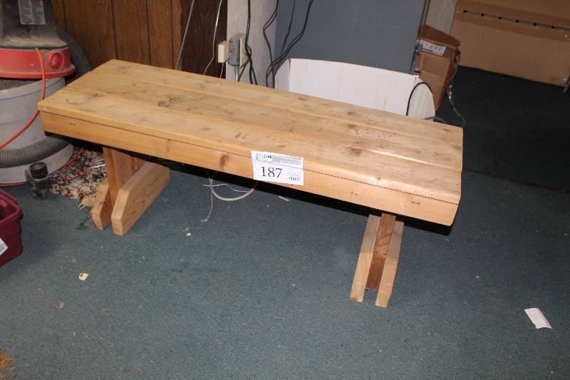lot 187 image: Wood Bench