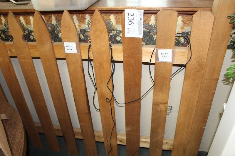 lot 236 image: Wood Fence Picket Sample Panel