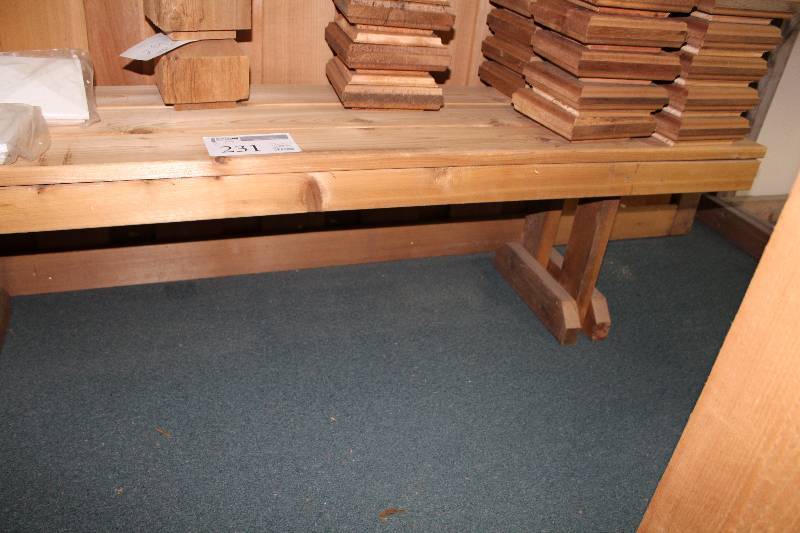 lot 231 image: Wood Bench