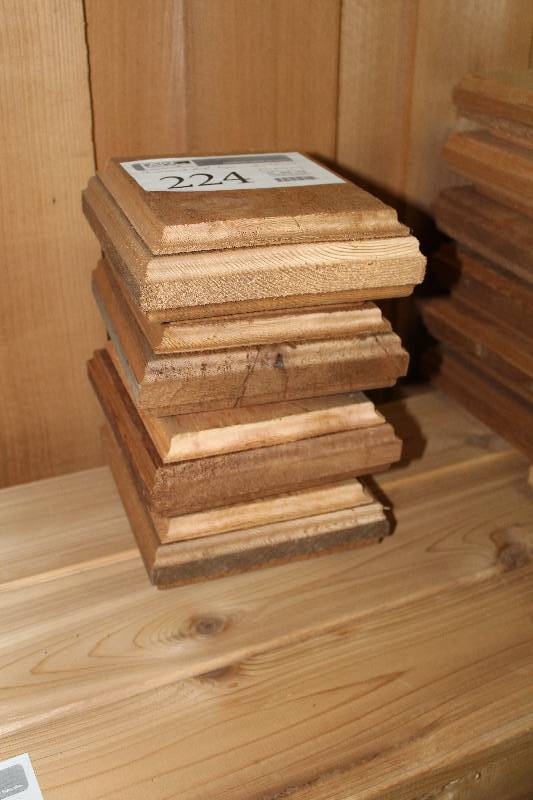 lot 224 image: Lot of (4) Monarch Wood Fence Post Tops
