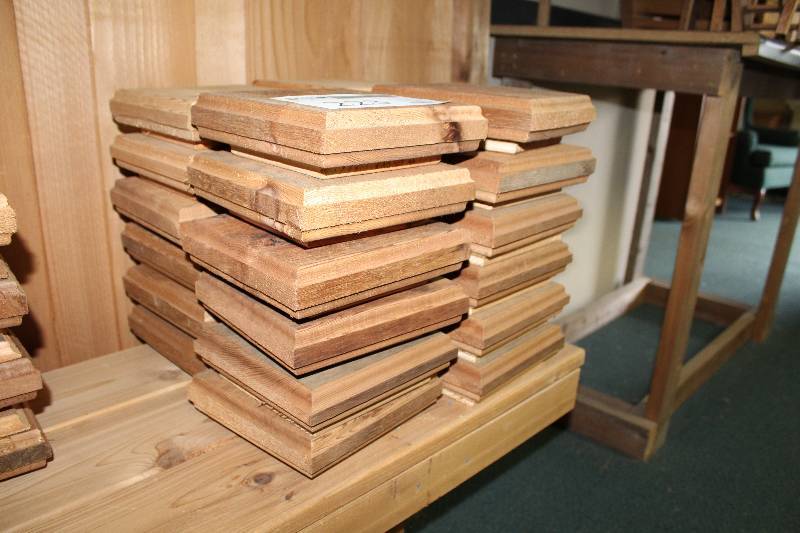 lot 223 image: Lot of (24) Monarch Wood Fence Post Tops