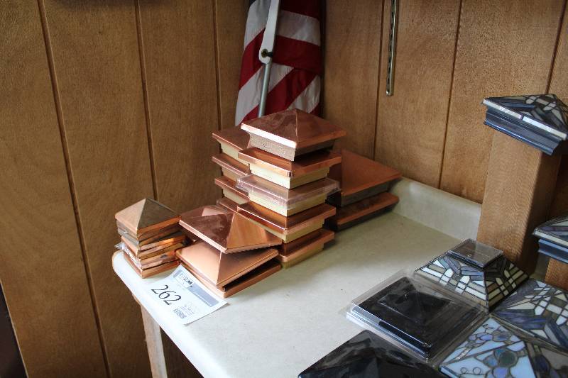 lot 262 image: Copper Top Fence Post Tops