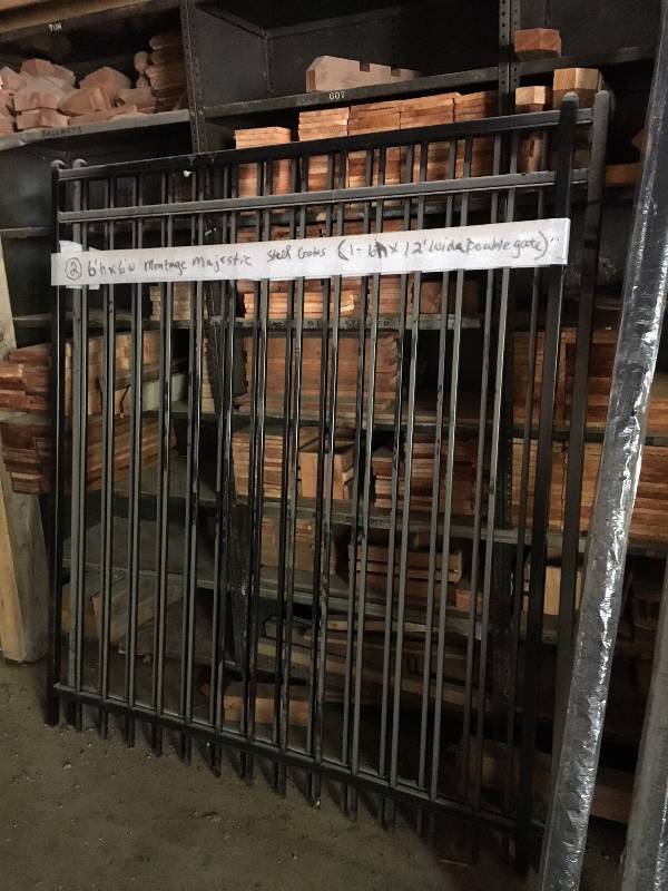 lot 57 image: Ameristar Montage steel double driveway gate 6h x 12w, with 3 sections (4wide each)