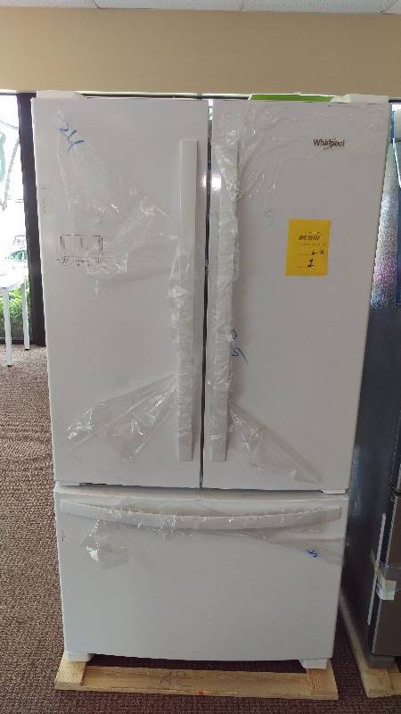 lot 1 image: BRAND NEW - WITH WARRANTY - WHIRLPOOL  MODEL # (WRF535SMHW) -  Whirlpool WRF535SMHW French Door Refrigerator - 35.6 - 25.2 cu ft - White      MSRP $ 1699.99