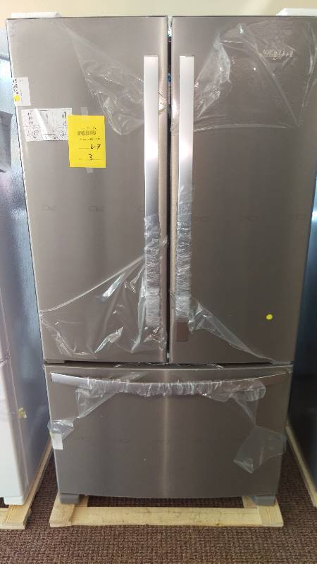 lot 3 image: BRAND NEW - WITH WARRANTY - WHIRLPOOL  MODEL # (WRF540CWHZ) -   French Door Refrigerator - 35.6 - 20 cu ft - Stainless Steel   MSRP $ 2199.99