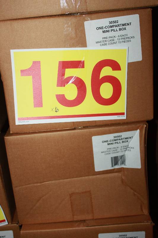 432 Single Compartment Assorted Colored Mini Pill Boxes in Retail Packaging