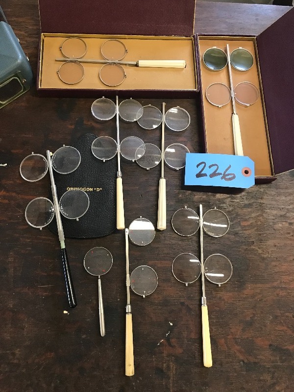 lot 226 image: LOT OF OPTOMETRY CONFIRMATION SETS AND MAGNIFIER