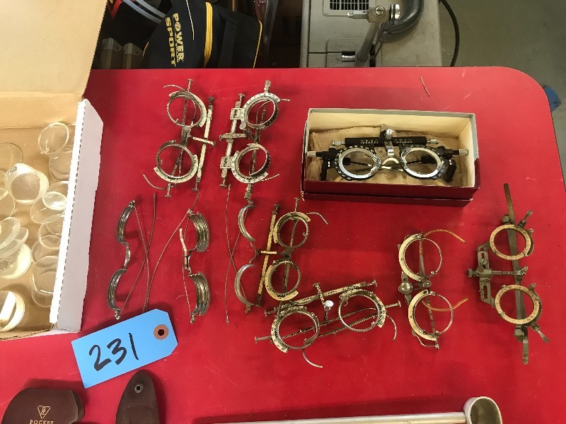 lot 231 image: LOT OF TRIAL FRAMES AND LENSES