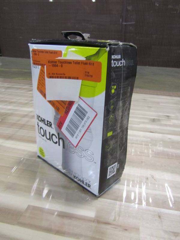 lot 107 image: KOHLER TOUCHLESS TOILET FLUSH KIT