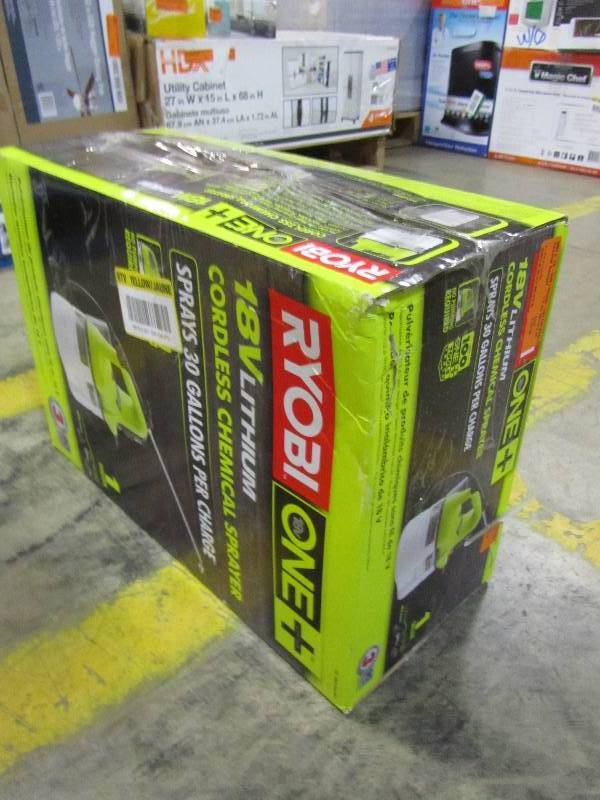 lot 111 image: RYOBI ONE 18-VOLT LITHIUM-ION CORDLESS CHEMICAL SPRAYER