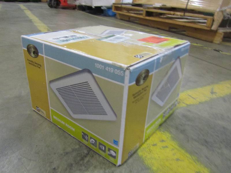 lot 112 image: HAMPTON BAY 80 CFM, NO CUT CEILING HUMIDITY SENSING BATH FAN
