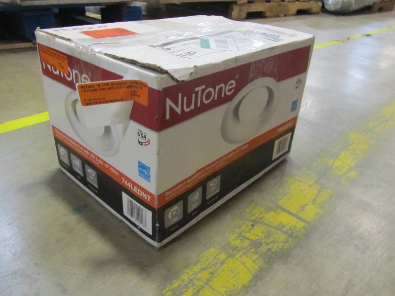 lot 34 image: NUTONE 70 CFM RECESSED CEILING MOUNT EXHAUST FAN WITH LED LIGHTING, ENERGY STAR