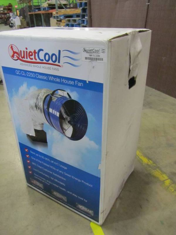 lot 18 image: QUIETCOOL CLASSIC CL-2250 ADVANCED DIRECT DRIVE WHOLE HOUSE FAN WITH DAMPERS