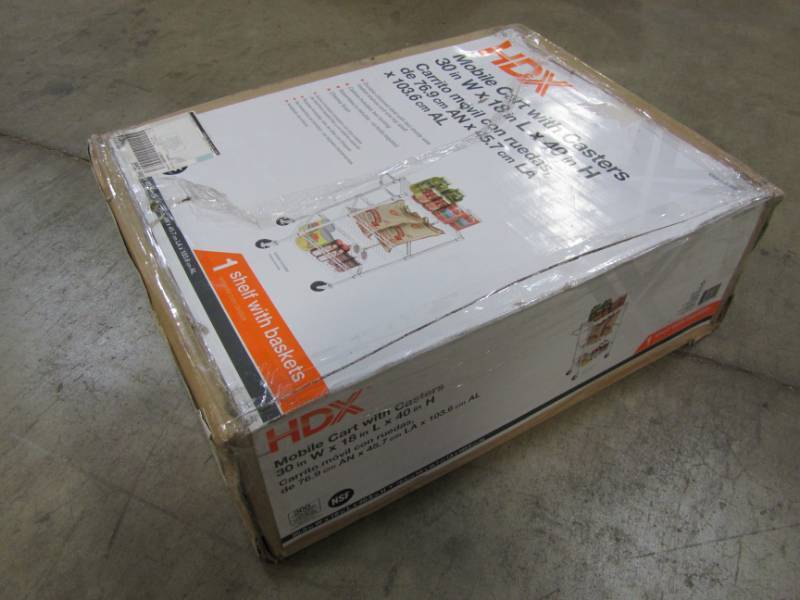 lot 26 image: HDX COMMERCIAL 30 IN. W BASKET KITCHEN CART