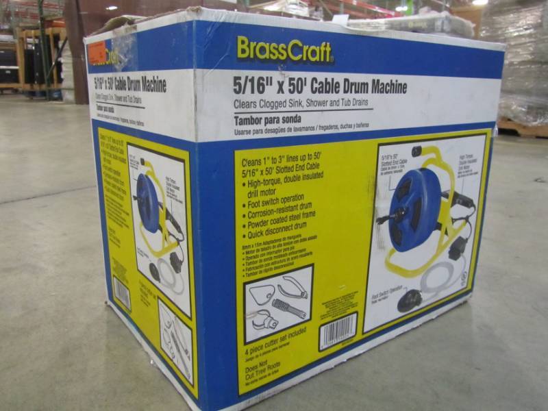 lot 84 image: BRASSCRAFT 516 X 50 FT. CABLE DRUM MACHINE