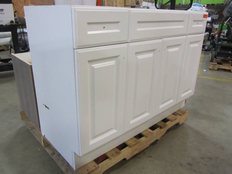 lot 24 image: GLACIER BAY GLENSFORD 49 IN. W X 38.46 IN. H VANITY IN WHITE