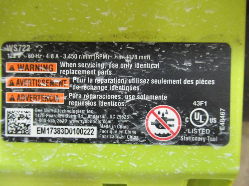 lot 85 image: RYOBI 7 TABLETOP TILE SAW