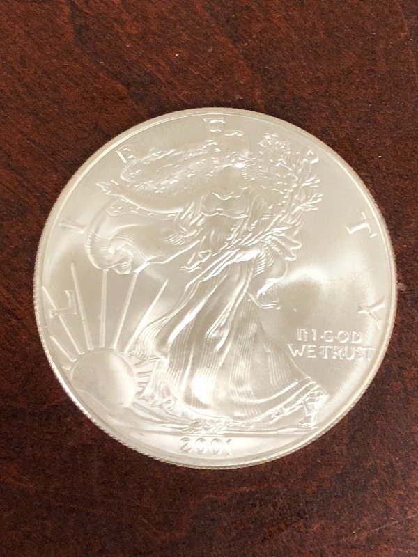 2001 Silver American Eagle. 1 Oz....