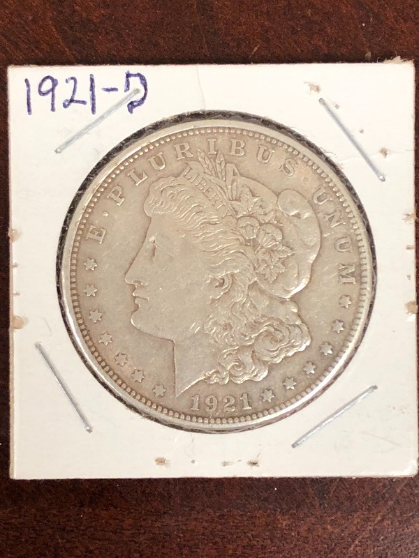 1921-D Morgan Silver Dollar ...