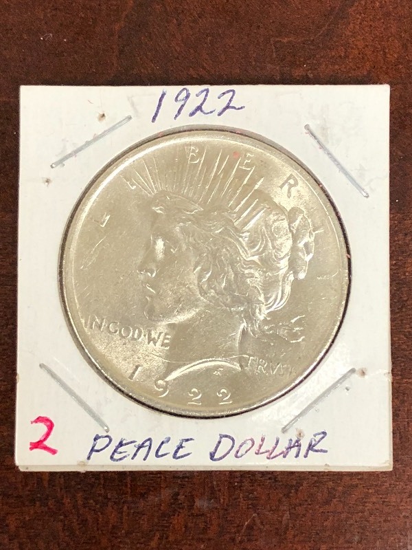 1922 Peace Silver Dollar...