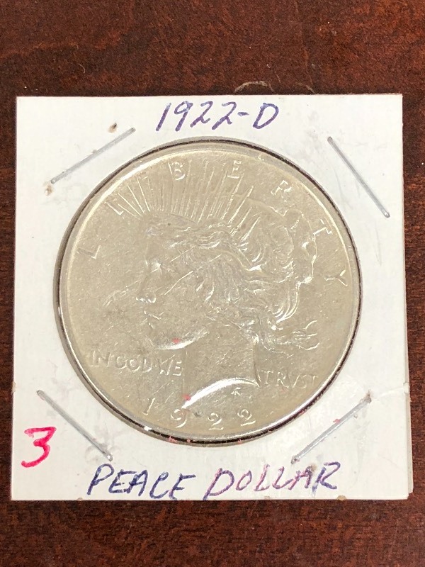 1922-D Peace Silver Dollar...