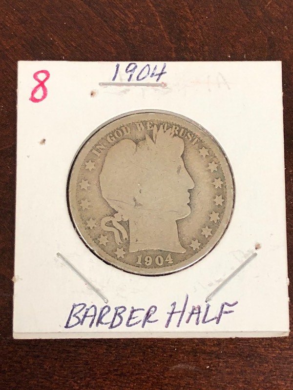 1904 Barber half Dollar...