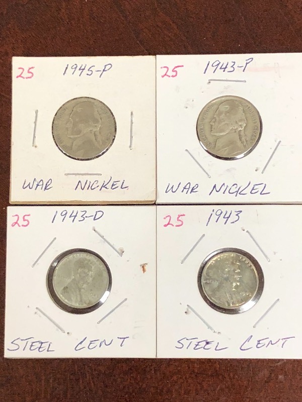 Silver War Nickels 1943-P, 1945-P ...