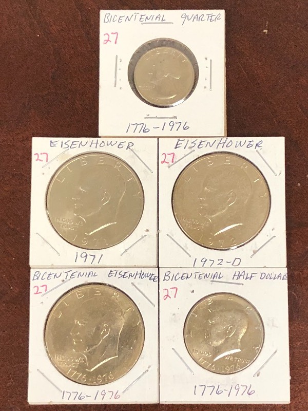 Eisenhower Dollars 1971, 1972-D an...