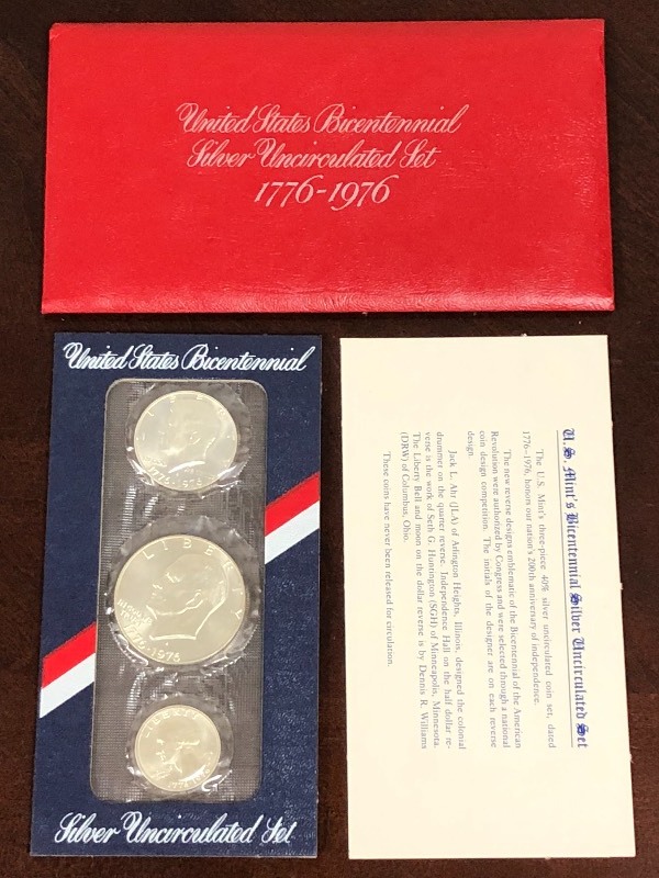 Uncirculated 1776-1976 3 coin 40% S...