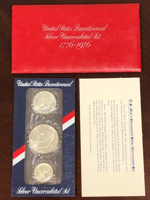 Uncirculated 1776-1976 3 coin 40% S...