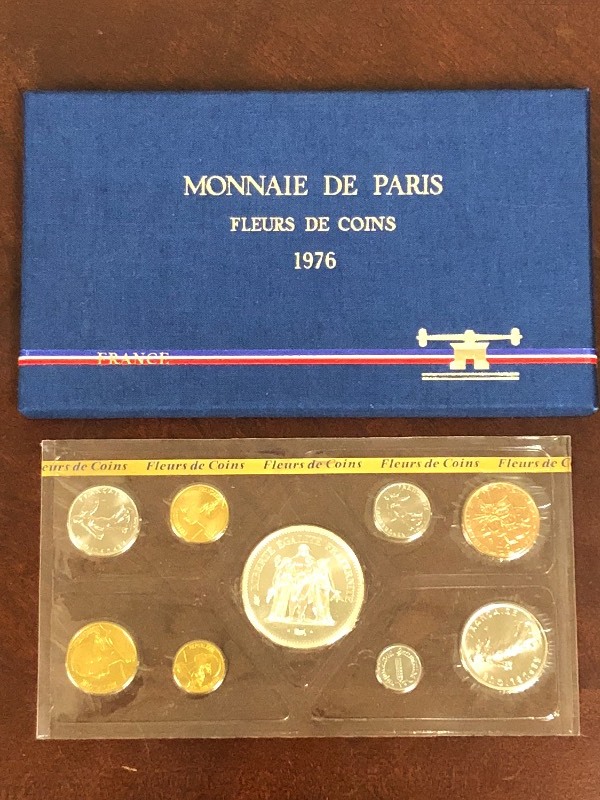 Uncirculated French 1976 9 coin Min...