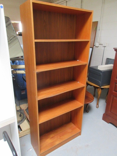 WOOD SHELVING UNIT