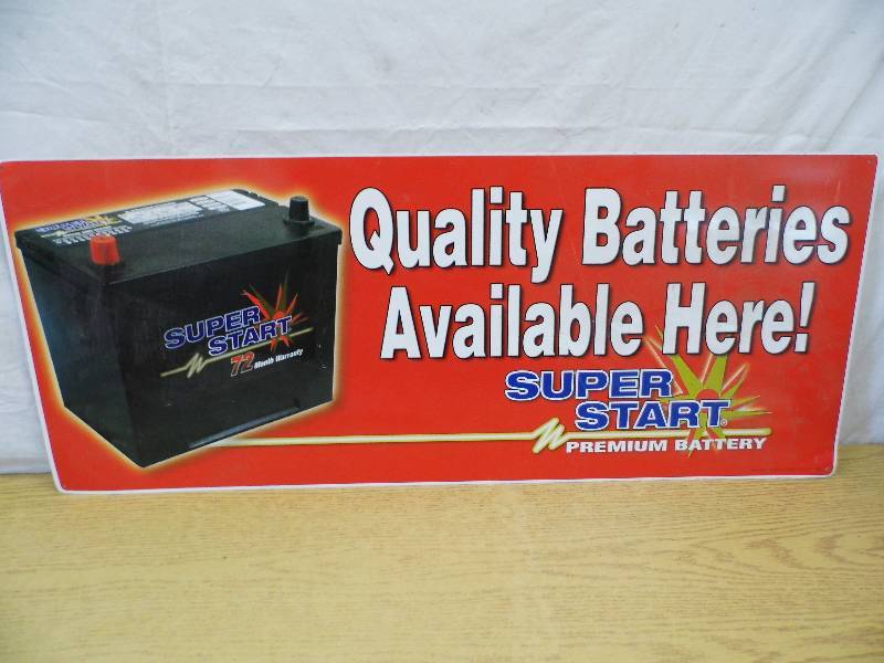 Tin Battery Sign