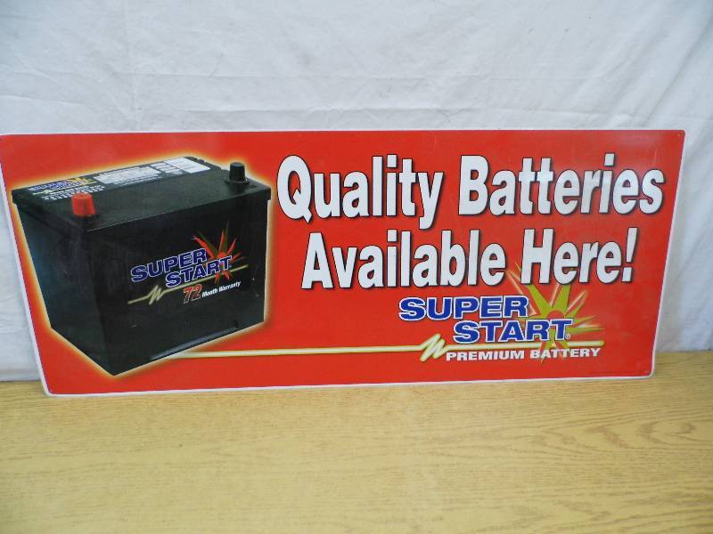 Tin Battery Sign